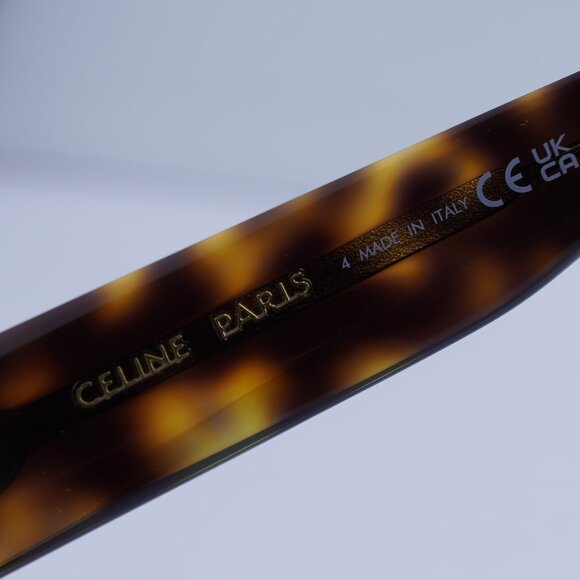 Celine CL40297U 53E Square Sunglasses - Blonde Havana/Brown - Picture 6 of 9